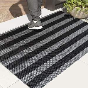 พรมเช็ดเท้าสำหรับบ้าน พรมยางสำหรับปูพื้น พรมกันลื่นสำหรับห้องน้ำ พรมปูพื้นสำนักงาน (ลายจาลี_สีเทา-ดำ ขนาด- 2x4 ฟุต) - Product Image 2
