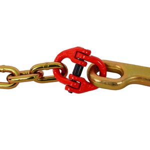 Catena di traino in acciaio legato G80 con 2 ganci a J, 5/16 x 10 piedi, resistenza alla rottura 9260 libbre per veicoli trainati - Catena a briglia da 9260 libbre - Product Image 4