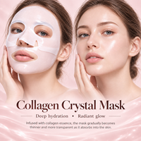 Masque facial en hydrogel de collagène translucide blanc pour un soin du visage organique anti-âge profond et raffermissant, marque privée
