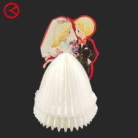 Centres de table et décorations de table élégants et classiques pour mariage, en papier de soie, hauteur 6 pouces, imprimé 4 couleurs, CE-3015, vente en gros