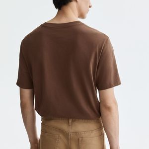 เสื้อยืดคอตตอนผู้ชายพรีเมียมลำลอง คอกลม แขนสั้น สไตล์สตรีทแวร์เรียบง่าย รับสกรีนโลโก้ ขายส่ง - Product Image 2