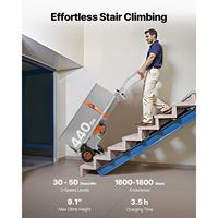 Chariot électrique pour monter les escaliers, capacité de 440 lb, modèle D0100XUTX57, pour équipement de bureau, en aluminium