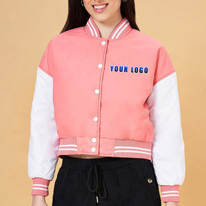 Chaqueta Varsity Corta Personalizada de Alta Calidad para Mujer, Top Moderno para Uso Casual, Venta Caliente, Servicio OEM para la Temporada de Invierno - Product Image 4