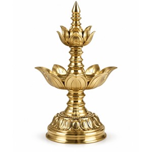 Support de Diya en laiton poli fait main, vente en gros |   Moradabad - Product Image 1