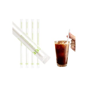 [DONGILPLATECHI] Diang 7 x 210 mm Pailles biodégradables en PLA emballées individuellement, disponibles en gros pour commande en vrac - Product Image 1