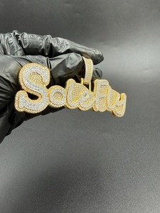 SoleFly 925 silver Plated Diamond Pendant Hiphop Style Men's Charm G Color Brilliant lab grown Diamonds - Product Image 1