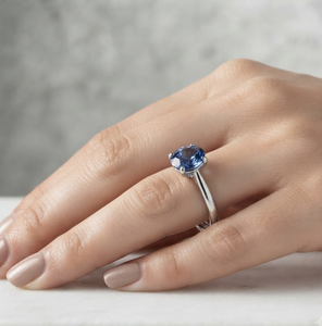 VVLCO 925 Sterling <b>Silver</b> Lab Grown Zircon Prong <b>Set</b> Solitaire <b>Ring</b> Luxury Unisex Jewelry IGI Certified for Wedding Anniversary - Product Image 4