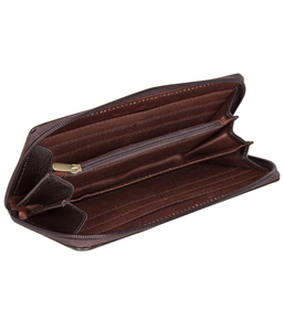 Genuine Cowhide Luxury Women's Wristlet Handbags Custom Logo Zipper Closure Button Tassel Polyester Lining <b>Phone</b> <b>Case</b> Clutch - Product Image 3