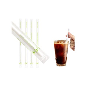 [DONGILPLATECHI] Diang 7 x 210 mm Pailles biodégradables en PLA emballées individuellement – Choix durable et renouvelable - Product Image 1