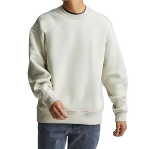 Venta al por mayor OEM Pullover Plain Dyed Plush Blank Jogger White Crewneck Cotton Custom Hoodie Crew Neck Unisex Sudadera - Product Image 1