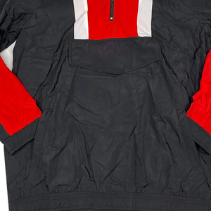 Veste coupe-vent anorak à blocs de couleur, fermeture éclair, imperméable, 100% polyester, noir, blanc, rouge, streetwear d'extérieur, à capuche - Product Image 6