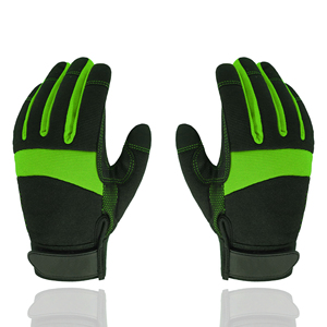 Guantes de cuero de gran agarre para jardinería, paisajismo, proyectos de carpintería, guantes de protección con cierre seguro de gancho y bucle - Product Image 5