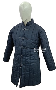 Handmade Medieval Black Gambeson Full Sleeve Long Cotton Padded Armor Coat Reenactment <b>Jacket</b> Halloween <b>Christmas</b> Ester Costume - Product Image 5