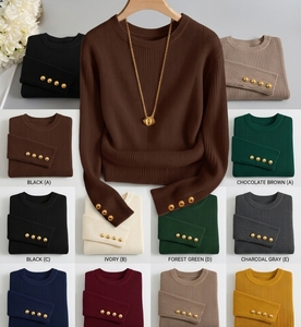 Pull en Coton Tricoté Personnalisé pour Femme – Anti-Plis, Respirant, Décontracté Quotidien, Long, Style Streetwear - Product Image 2