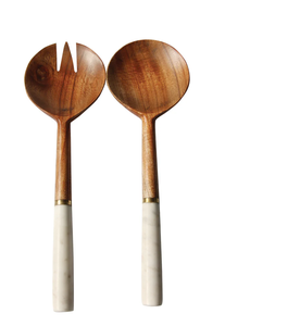 Top Quality Wood Spoon Enamel Printed Pearl Handle Minimalist Design Durable Long Handle Utensils For Kitchen Use - Product Image 4
