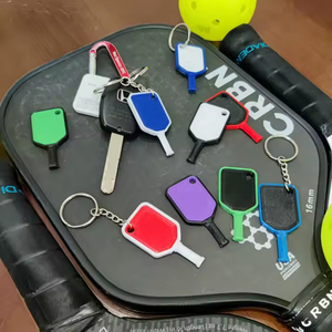 Porte-clés de pickleball personnalisé OEM, taille sur mesure, durable, réglable, léger, en caoutchouc de qualité supérieure, multicolore, avec logo personnalisé, idéal comme cadeau - Product Image 5