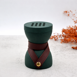 Quemador de Incienso de Madera y Cuero Moderno, para Hogar u Oficina, Regalo Festivo para Ramadán y Eid, Acabado Pulido, Elegante Mubkhar Árabe - Product Image 3