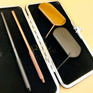 <b>Square</b> Shape Eyelash Extension <b>Mirror</b> Rose gold plasma Color And Black Powder Coated Color Lash Artist Tool And magnetic Case - Product Image 6