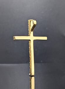 Pendentif de mariage en or jaune massif 14 carats avec diamant de laboratoire rond de 1 carat, pendentif chrétien, cadeau d'anniversaire - Product Image 5