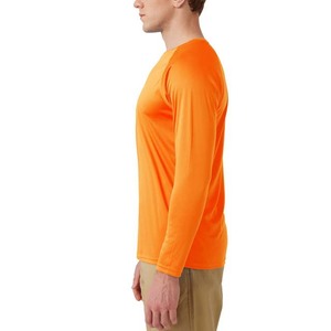 Camisa de Pesca de Manga Larga para Hombre, Color Naranja, Protección Solar UPF 50, Secado Rápido, Poliéster, Estilo Pullover, Talla Adulto - Product Image 2