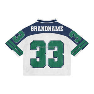 Op maat gemaakt ademend antibacterieel American Football shirt met korte mouwen, teamnaam op de voorkant, gepersonaliseerde naam en nummer - Product Image 5