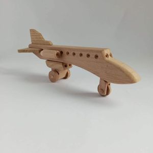 Sculpture d'avion décorative minimaliste en bois pour la décoration intérieure contemporaine - Product Image 2