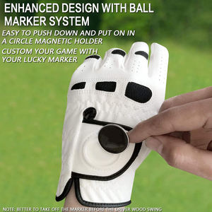 Guantes de Golf de Piel Cabretta Suaves y Duraderos con Diseño de Logotipo Personalizado OEM, Cierre de Hebilla Antideslizante, Ahorro Directo de Fábrica para Hombres - Product Image 3