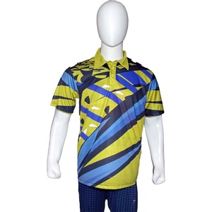 Polo de sublimación de calidad superior 220 GSM manga corta algodón poliéster tela último diseño abstracto camisa para hombres - Product Image 1