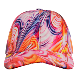 Custom Printed Genuine Napa Leather Baseball Cap Manufacturer Floral Print Leather Caps Adjustable Fashion Sports Hat Wholesale - Product Image 6