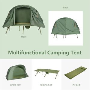 Letto Singolo da Campeggio per Uso Esterno con Tenda da Campeggio - Product Image 1