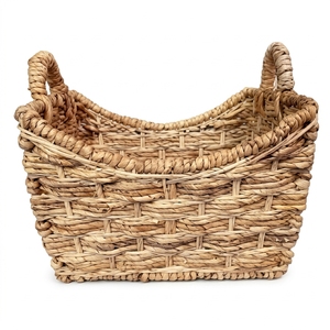 Natural Fiber Storage Baskets Diamond Woven Bin Handcrafted Laundry <b>Hamper</b> Balinese Artisan Argyle Organizer Boho New Home Decor - Product Image 1