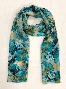 Hot Selling Premium <b>Square</b> Dot Digital Floral Print <b>Silk</b> Vintage Chiffon <b>Scarfs</b> Elegant Lightweight Multi-Functional <b>Silk</b> <b>Scarfs</b> - Product Image 3