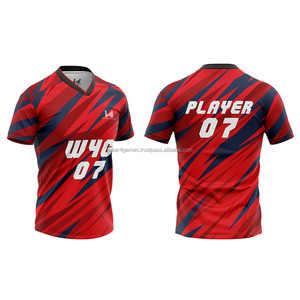 Vente en gros d'uniformes de sport pour le football par sublimation personnalisés Maillots de football sur mesure Logo individuel personnalisé Maillot de football pour le club Col en V - Product Image 5