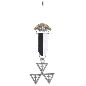 เครื่องประดับหน้าอกนักรบอัศวินเทมพลาร์ ตราดาวเงิน กาชาดแดง IN HOC SIGNO VINCES ตราสัญลักษณ์แห่งภารกิจ - Product Image 4