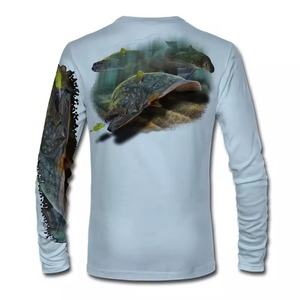 Chemise de pêche à manches longues pour homme, UPF 50, imprimé numérique, anti-UV, vêtements d'extérieur pour adultes, séchage rapide, pull-over - Product Image 1