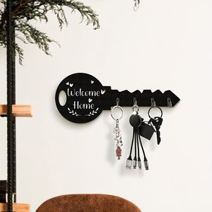 Set di 8 Ganci Portachiavi Vintage in Legno, Decorazioni da Parete per Casa, Organizzatori per Chiavi e Posta, Stile Rustico, Halloween e Ringraziamento - Product Image 4