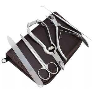 Wholesale Podiatry Instruments <b>Sets</b>, Ingrown File <b>Nail</b> Clipper <b>Set</b> All in One <b>Nail</b> Care Stainless Steel Pedicure <b>Set</b> with Case - Product Image 1