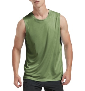 Camiseta sin mangas ligera para hombre, camiseta de gimnasio que absorbe la humedad, chaleco de entrenamiento físico, ropa deportiva al por mayor - Product Image 1