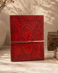 Embossed Leather Journal <b>Notebook</b> with Wrap Closure | Refillable Writing <b>Diary</b> for Travel & Sketching Refillable <b>Diary</b> <b>Notebook</b> - Product Image 1
