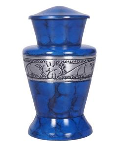 Spaniel <b>Pet</b> Cremation Urn, Six Side American <b>Keepsake</b> Urn For Human <b>Ashes</b> Small Blue Fire <b>Keepsake</b> Urn - Product Image 1