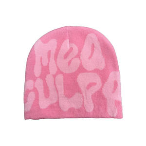 Bonnet tricoté classique d'hiver avec logo brodé, personnalisable, de luxe, chaud, style urbain, pour hommes et femmes, vente en gros - Product Image 6