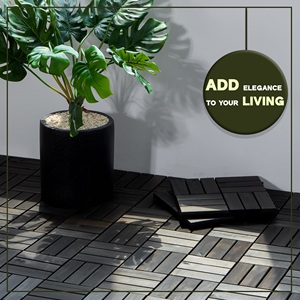 กระเบื้องดาดฟ้ากลางแจ้งที่มีดีไซน์12แผ่นสไตล์ทันสมัยติดตั้งง่าย DIY - Product Image 6