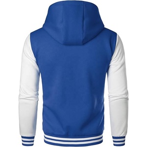 Blouson de baseball surdimensionné personnalisé pour homme en chenille brodée, style universitaire tendance avec col montant et motif lettres - Product Image 4