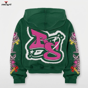 Collection Hiver 2026 – Sweats à Capuche Homme 100% Coton Séchage Rapide Respirant Coupe Ample Couleur Unie Léger Logo Personnalisé - Product Image 2