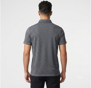 Camiseta Polo de Hombre OEM de Alta Calidad, Tela de Seda de Hielo, Logotipo Bordado Personalizado, Antiarrugas, Camiseta de Golf de Alta Gama, 100% Poliéster Spandex - Product Image 3