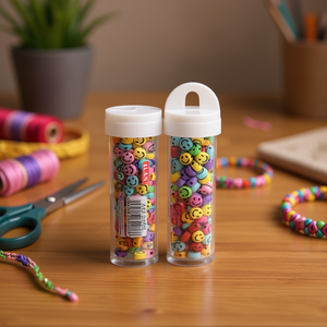 Abalorios Ilan en Bote 6x6mm 15g con Cara Sonriente para Manualidades - Product Image 2