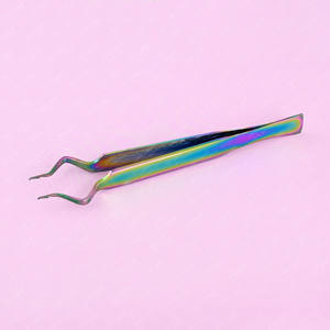 Pinzas Profesionales para Pestañas, Ligeras, de Acero Inoxidable, Punta Fina Recta, Reduce la Fatiga de las Manos, Directo de Fábrica OEM - Product Image 3