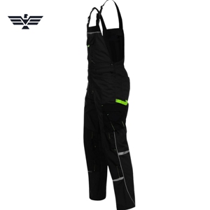 Custom Unisex <b>Work</b> Bib <b>Overalls</b> Heavy Duty Safety Windproof Polyester Reflective Multi-Pocket Needle Detection Silk Screen - Product Image 2