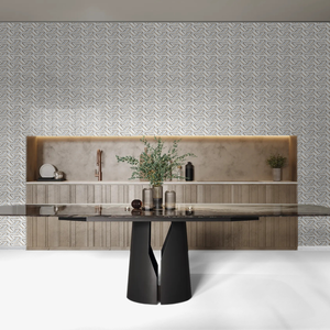 Carrelage mural géométrique contemporain en or blanc 20x30cm, carrelage mural en céramique imprimé numériquement pour l'intérieur et la salle de bain 3466-HL - Product Image 3