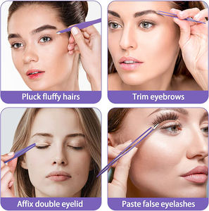 Juego de Pinzas para Manicura y Cejas MARI Instruments, Color Personalizable, Logotipo, Acero Inoxidable Alemán Duradero, Punta Suave, Estuche Portátil - Product Image 2